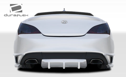 2010-2016 Hyundai Genesis Coupe 2DR Duraflex TP-R Rear Lip Under Spoiler Air Dam with Diffuser - 3 Piece Fiberglass