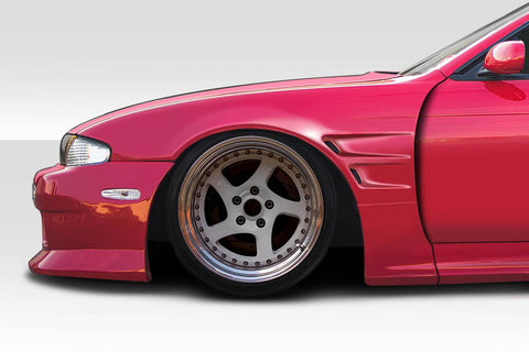 1995-1996 NIssan 240SX S14 Duraflex D1 Sport 30MM Front Fenders - 2 Piece Fiberglass