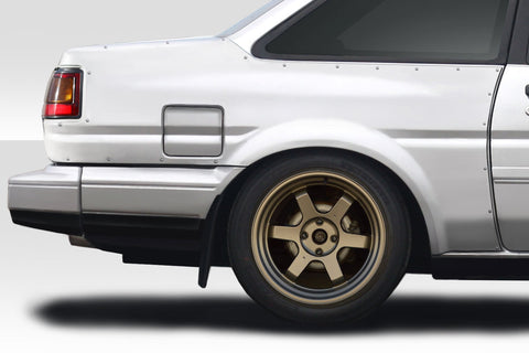 1984-1987 Toyota Corolla 2DR Duraflex D1 Sport 40MM Rear Fender Flares - 3 Piece Fiberglass