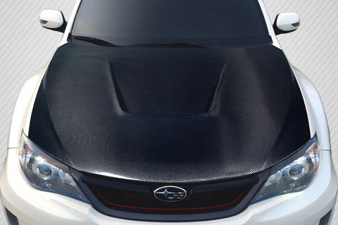 2008-2011 Subaru Impreza 2008-2014 WRX STI Carbon Fiber Vortex Hood - 1 Piece