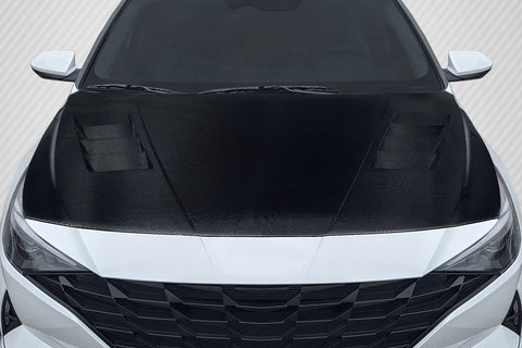 2021-2023 Hyundai Elantra Carbon Fiber Kima Hood - 1 Piece