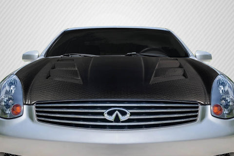 2003-2007 Infiniti G Coupe G35 Carbon Fiber Geo6ix DriTech AM-S Hood - 1 Piece