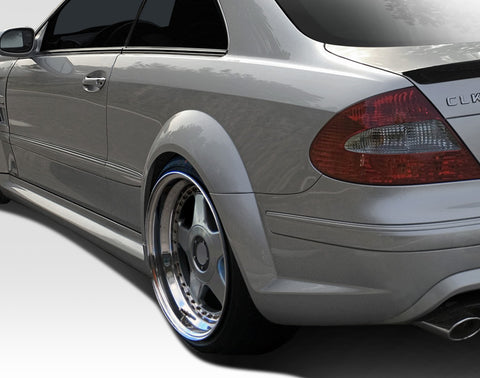 2003-2009 Mercedes CLK W209 Duraflex Black Series Look Wide Body Rear Fender Flares - 2 Piece Fiberglass