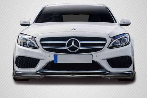 2015-2021 Mercedes C Class W205 Carbon Fiber DriTech Fortune Front Lip - 1 Piece ( For AMG Bumper only)