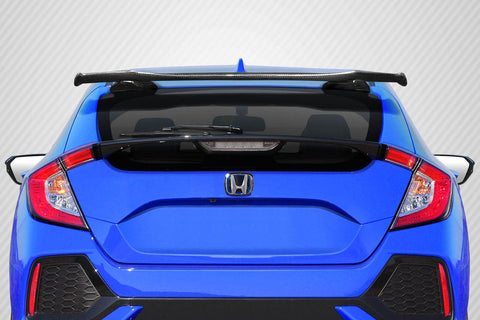 2017-2021 Honda Civic HB Carbon Fiber SPN Roof Wing Spoiler - 1 Piece