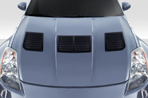 2003-2006 Nissan 350Z Z33 Duraflex GT1 Hood Vents - 3 Piece Fiberglass